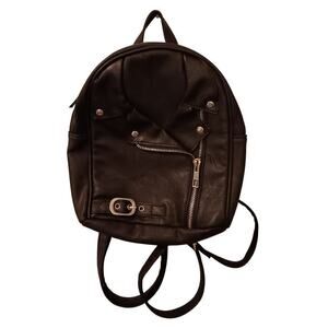 EUC Black Backpack Biker/Motorcycle Jacket Style